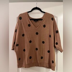Polka Dot V-Neck Sweater